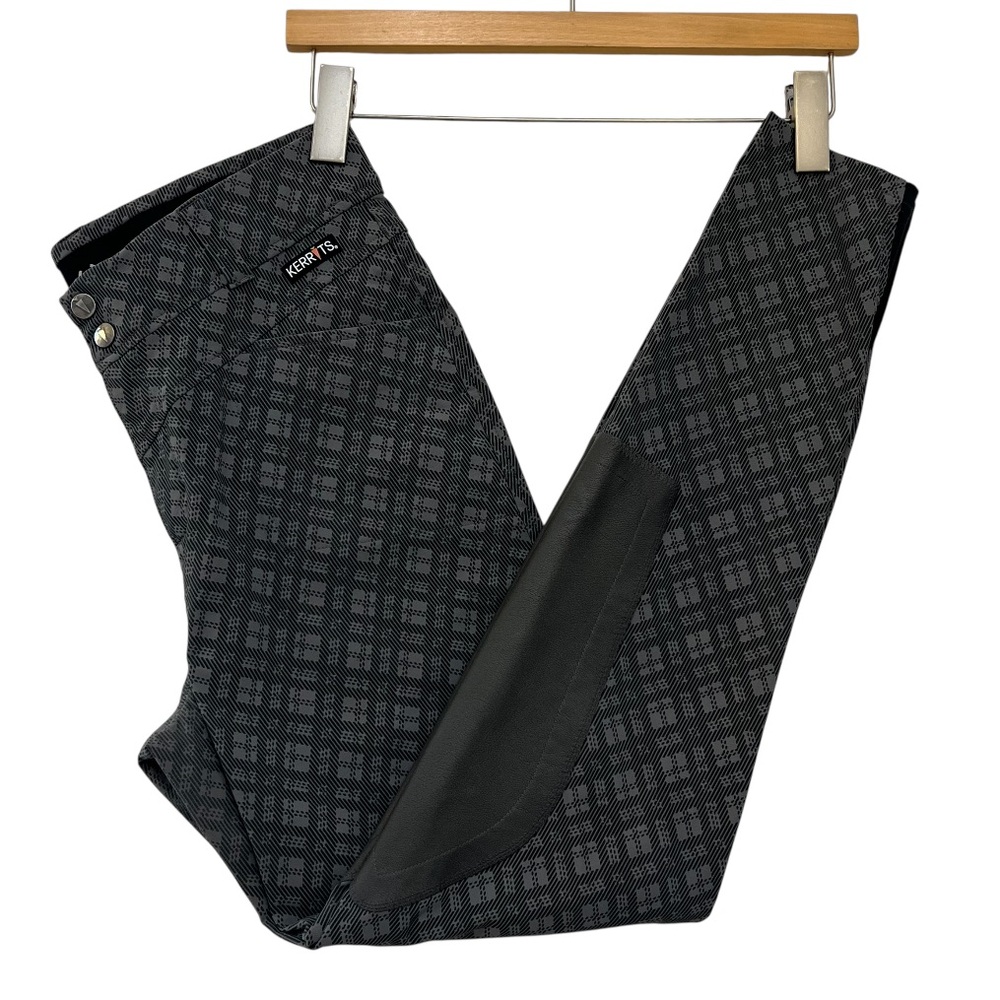 Kerrits Black & Charcoal Patterned Skinny Riding Tights